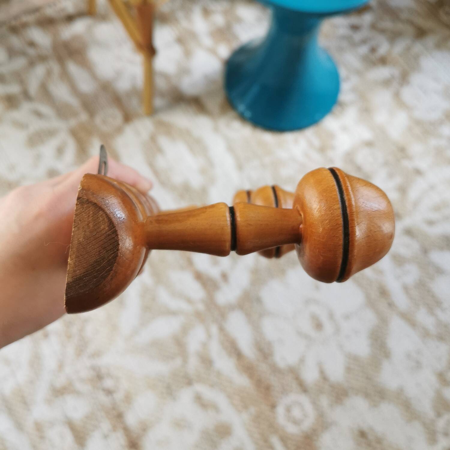 Vintage wooden coat rack