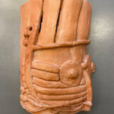 Terracotta sculpture wall light
