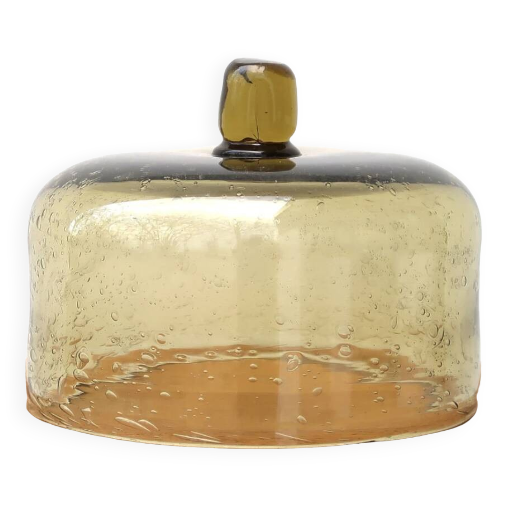 Cheese bell in Biot bubble glass, 1970s