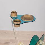Floor magazine rack with vintage 80s ashtray design ambrosio milano