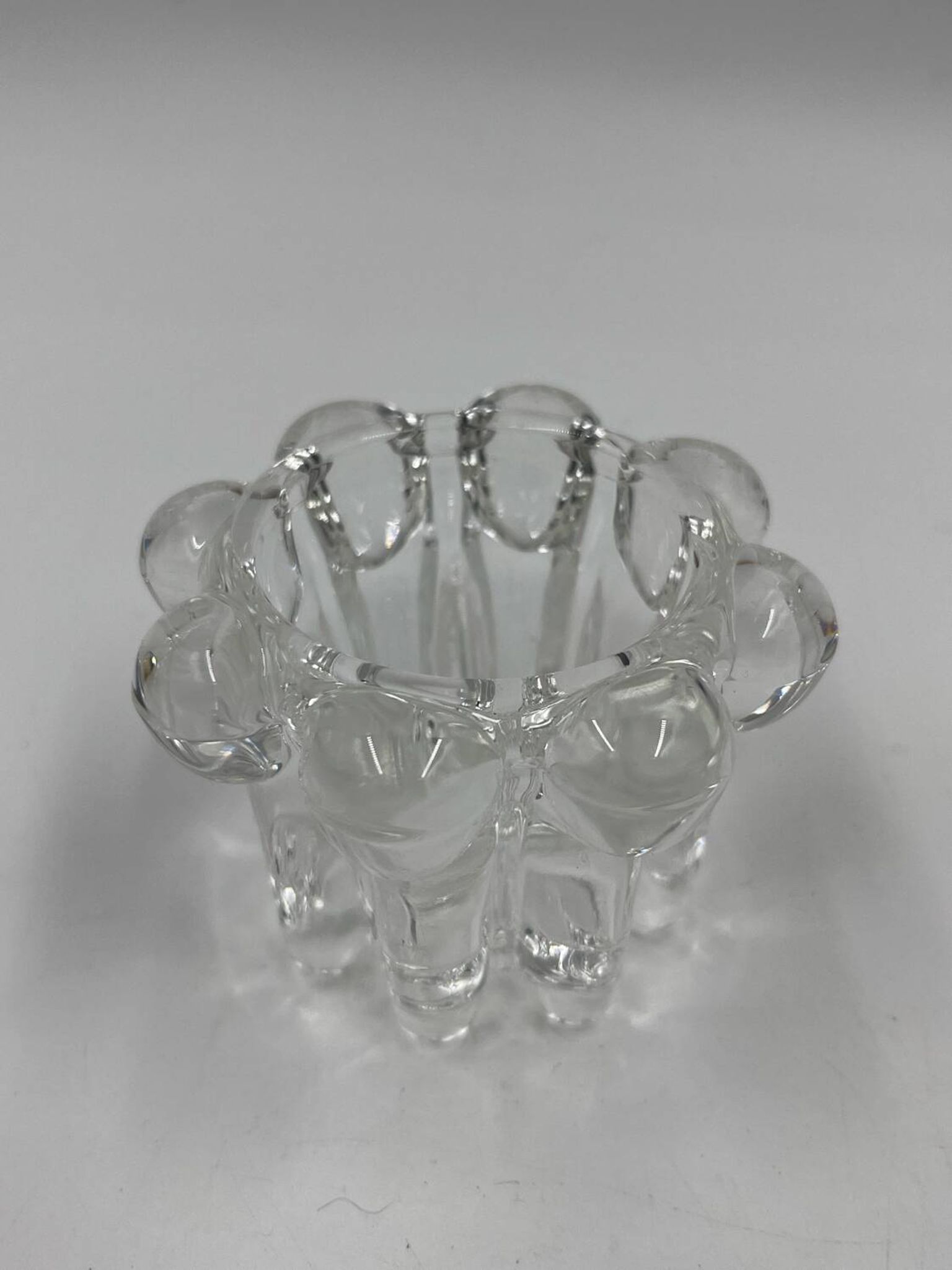 Duo de bougeoirs en verre