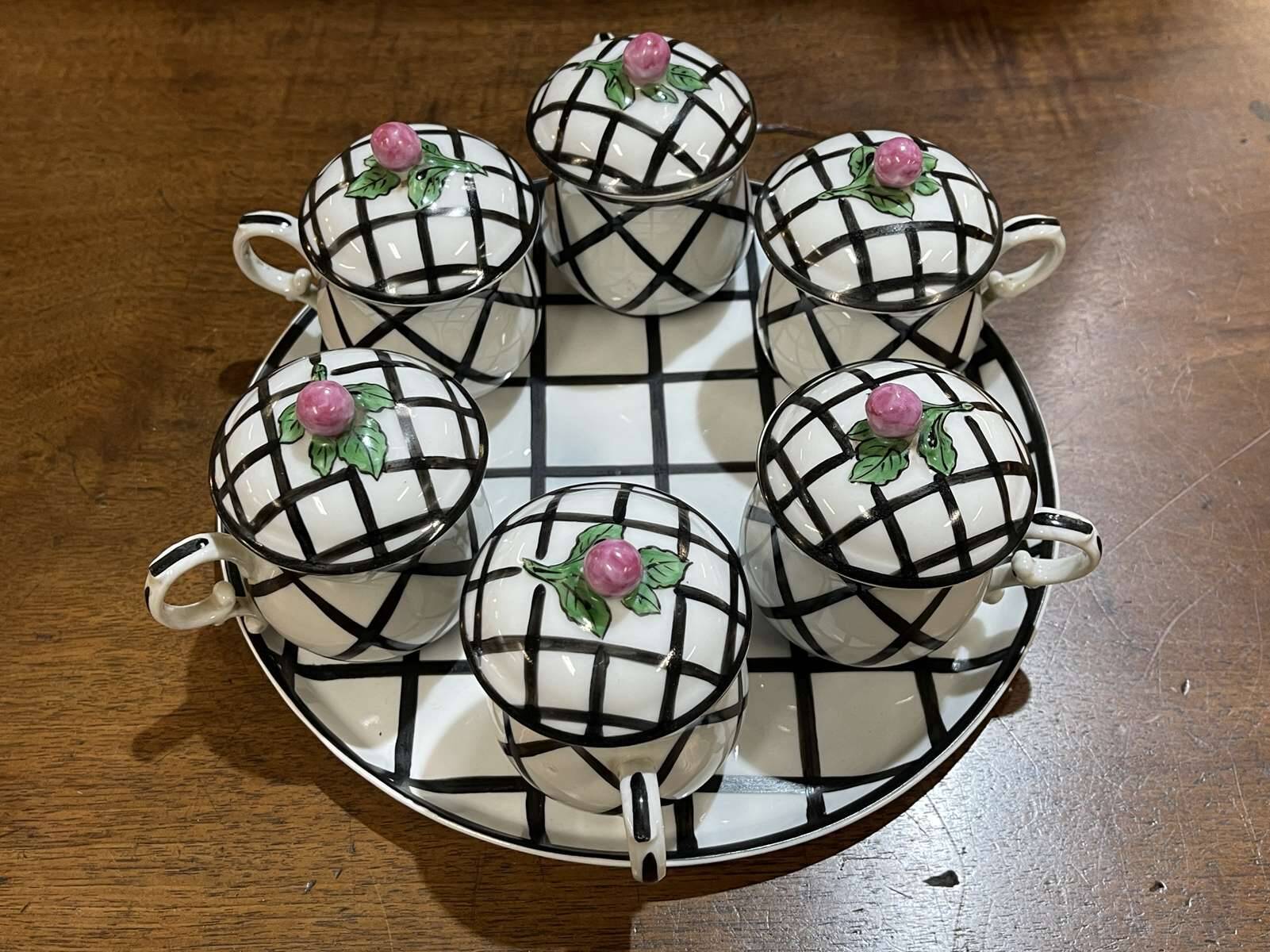 Delvaux porcelain cream service, rue Royale, Paris, late 19th century