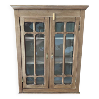 Small Parisian display case in raw wood