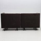 Contemporary 2-Piece Modular Lounge Sofa — Velvet Upholstery — Deep, Relaxe