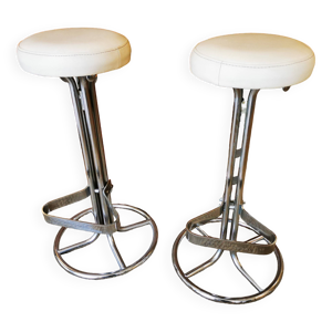 paire de tabourets vintage