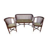 Salon ancien banquette et 2 fauteuils