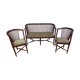 Old seat and 2 armchairs