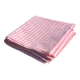 Pink checked cotton bolster cover