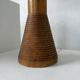 Paire de lampes de table bois chêne années 50