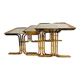 Vintage brass and smoked glass nesting tables