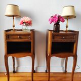 Pair of Louis VX style bedside tables