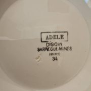 2 plats à gâteaux sur pied. Modèle Adèle de Digoin Sarreguemines.  Ann