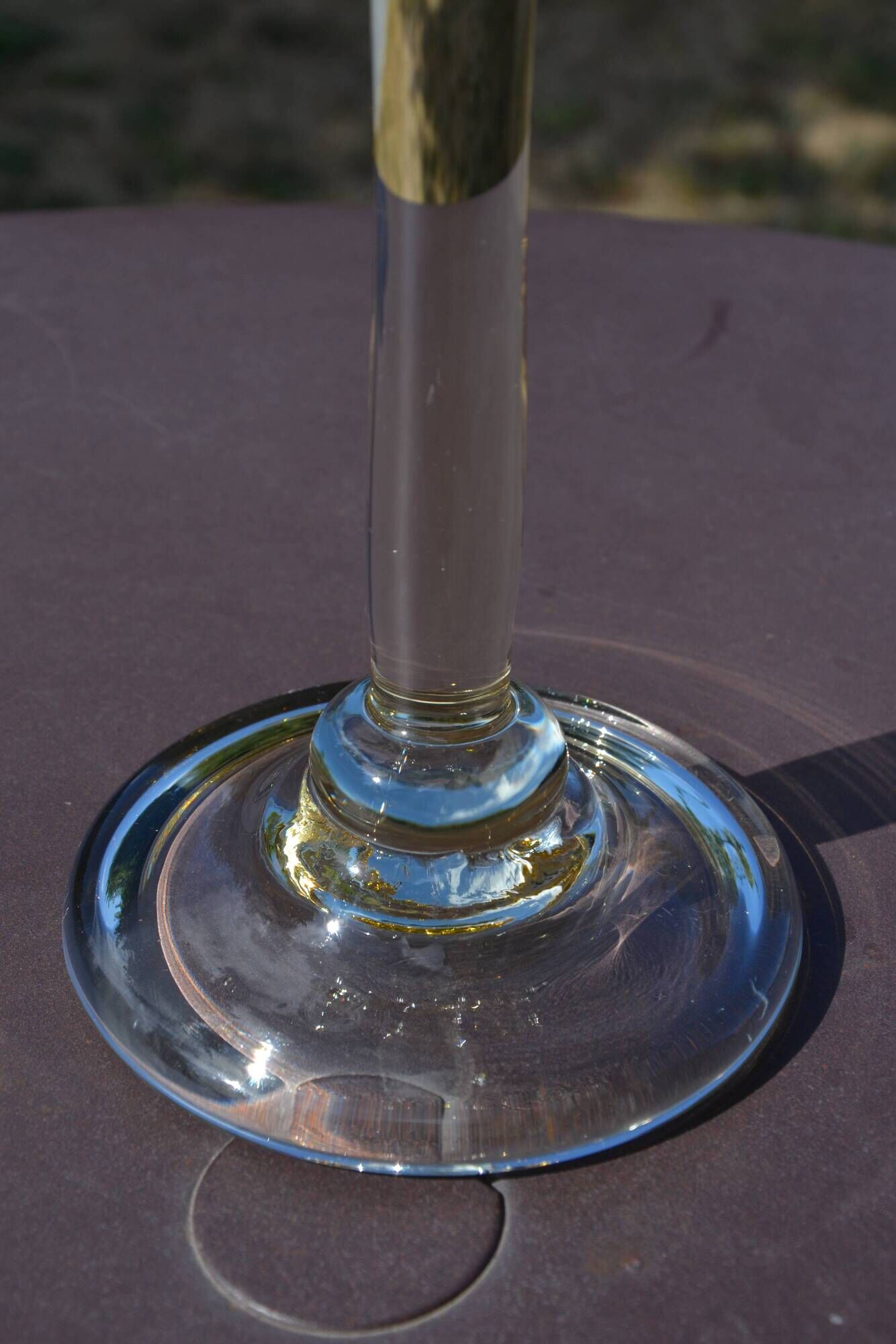 Large blown glass chandelier with bubbles