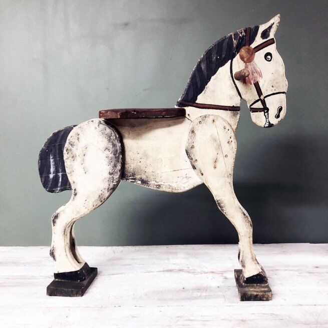 Antique wooden horse