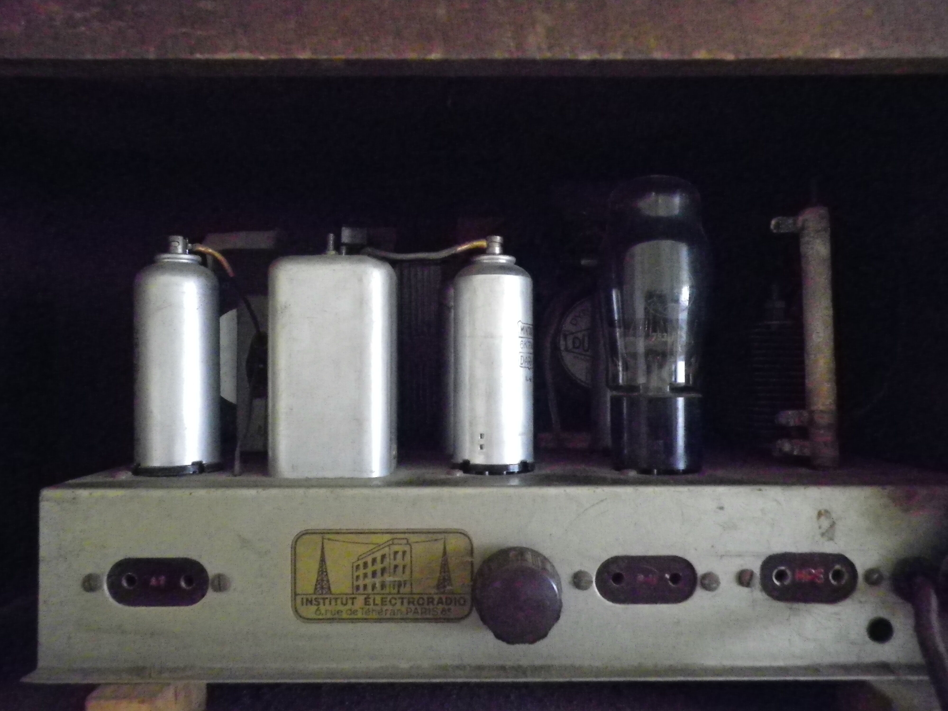 Vintage decoration radio station - Wood, Bakelite - Electroradio Institute, Paris - 50s