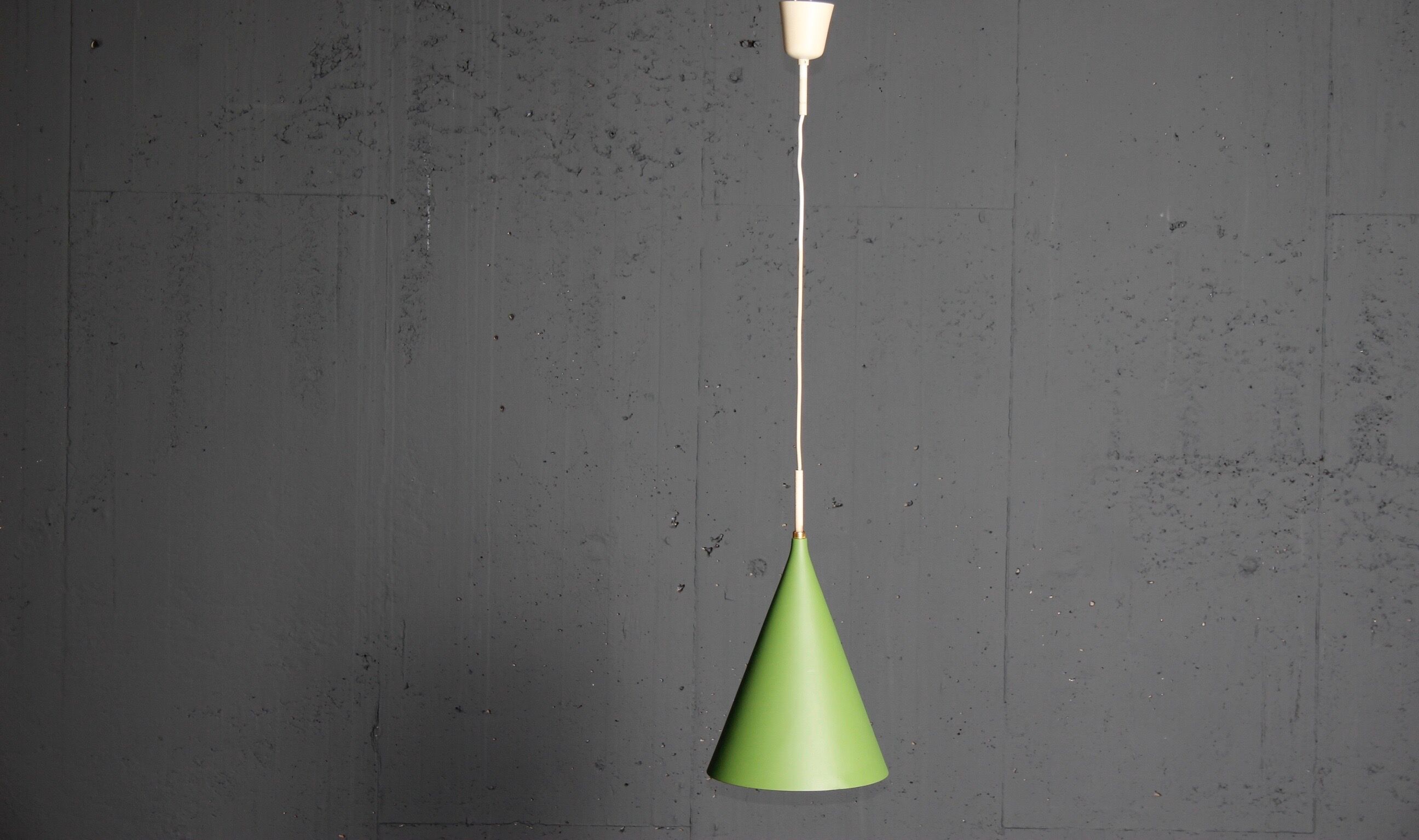 Hanging green lamp