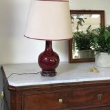 Vintage enamelled porcelain lamp