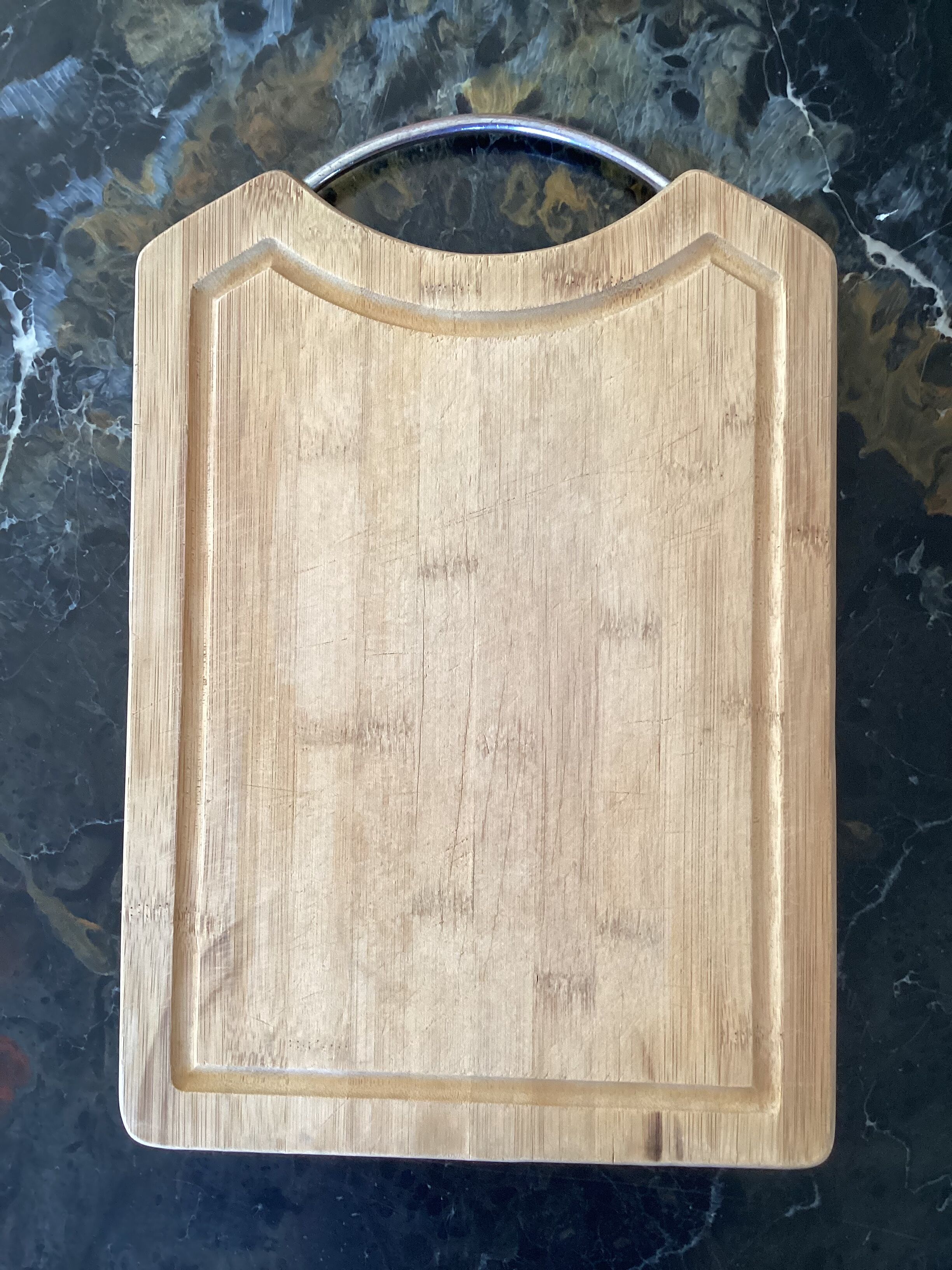 Clear wood cutting board