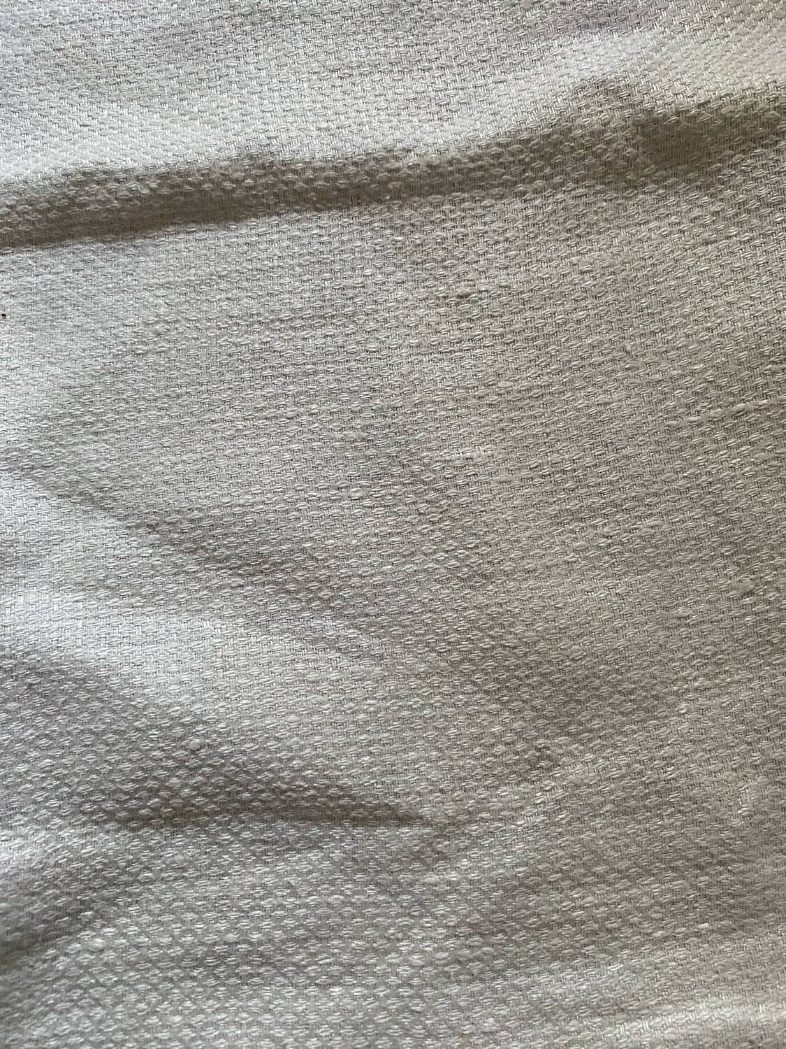 Pair of large cotton and hemp tea towels from the 1930s.