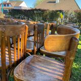 Lot de 20 chaises de bistrot ancienne