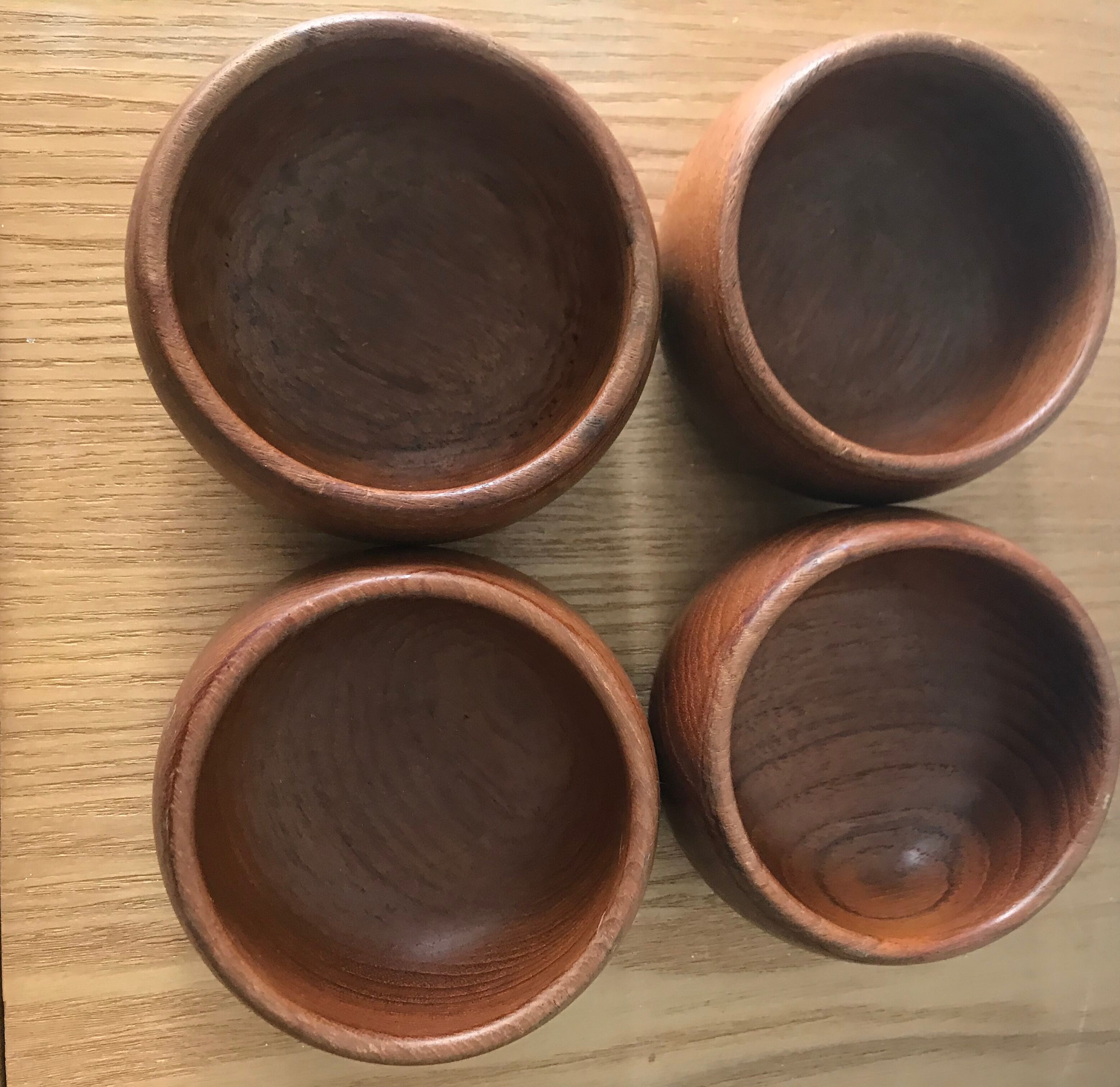 4 Scandinavian teak bowls