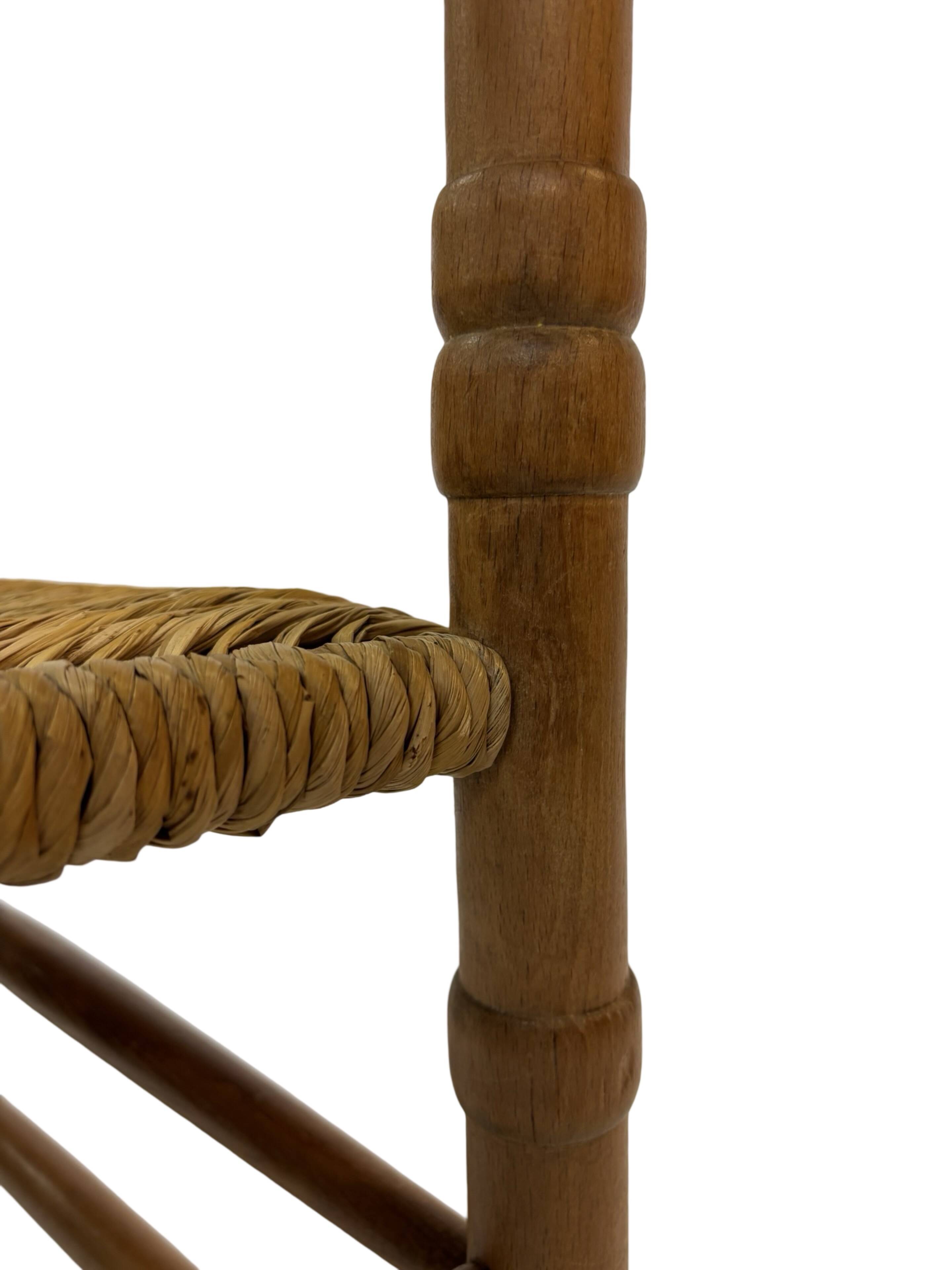 Art Deco chair minimalist oak wicker minimalist design