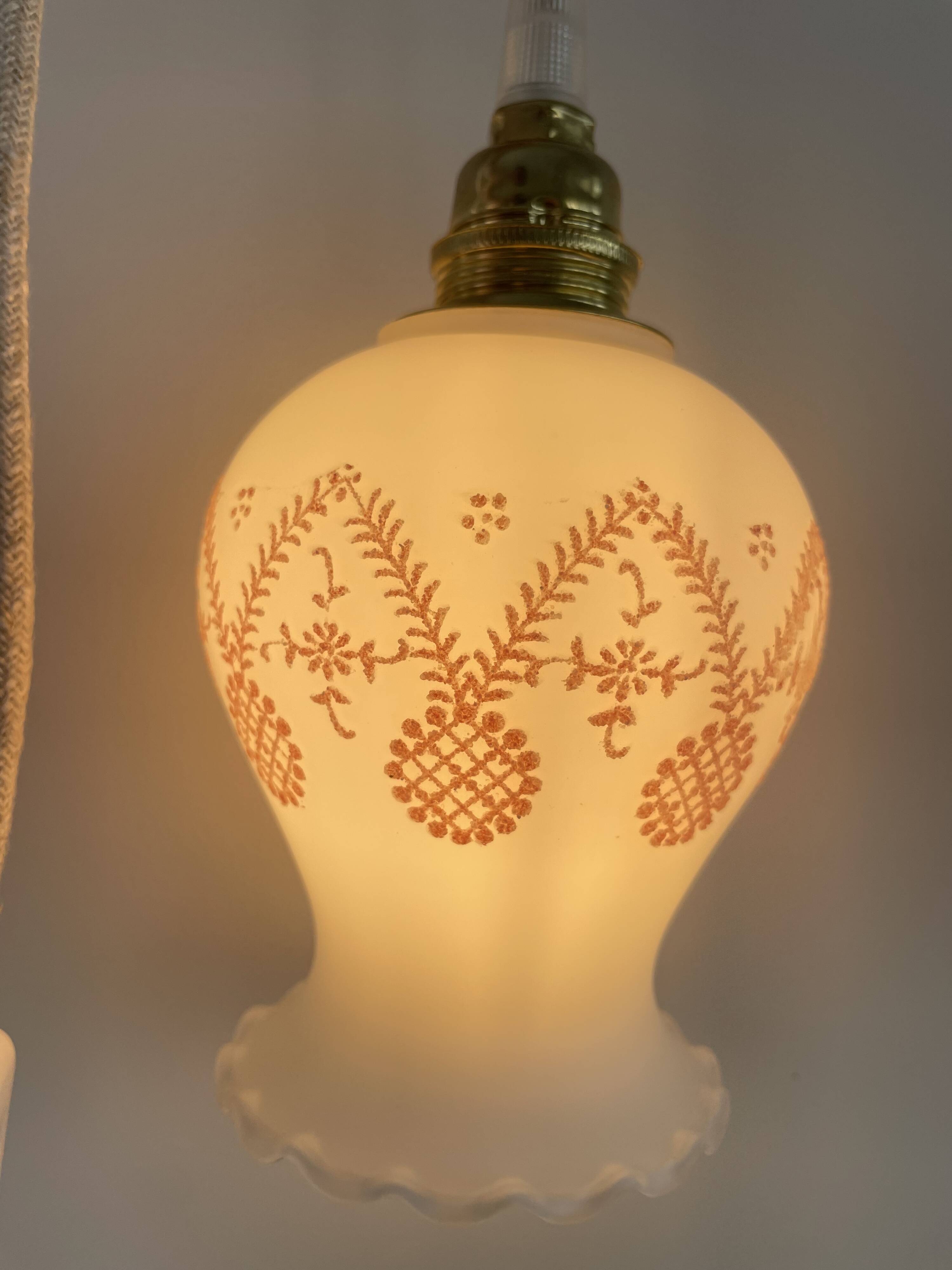 Vintage opaline lamp
