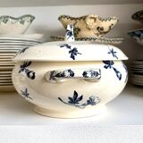 Soupière Lunéville en terre de fer bleue, service "Azaléa"