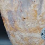 Large stoneware vase from Bouffioulx signed Losson, Hand-turned 1960