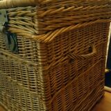 Rattan travel trunk