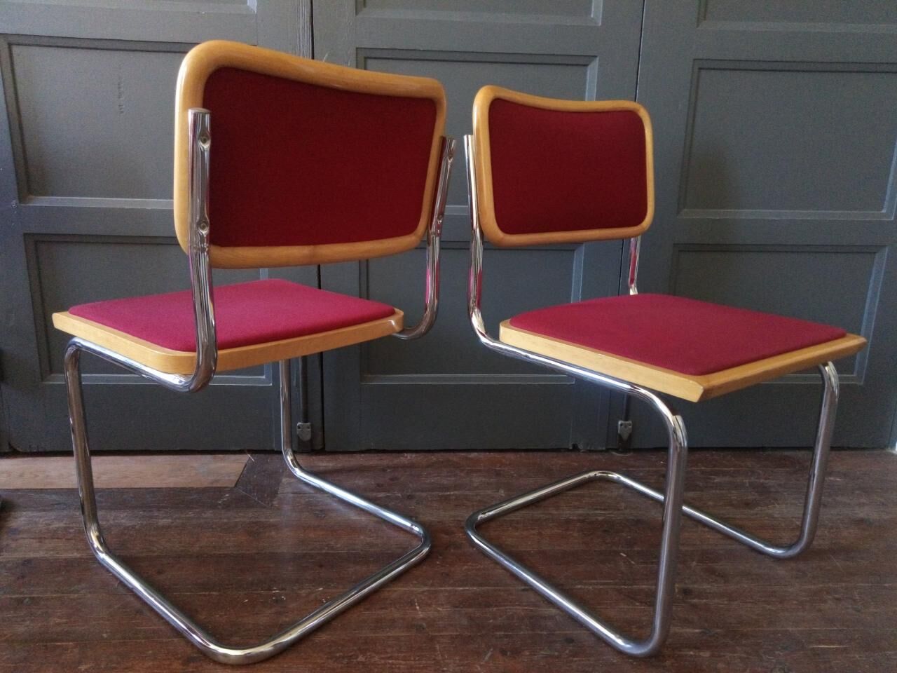 Set of 6 vintage chairs Cesca B32 Breuer Bauhaus Italy