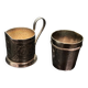 Deux Verres en métal argenté