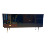 Vintage enfilade design 60s/70s – wood and black lacquer