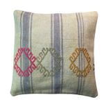 Vintage turkish kilim cushion cover , 40 x 40 cm