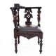 Antique corner armchair, Western Europe, circa 1900.