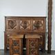 Carved solid oak bed