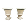 Pair of Medici planters in ancient cement stone
