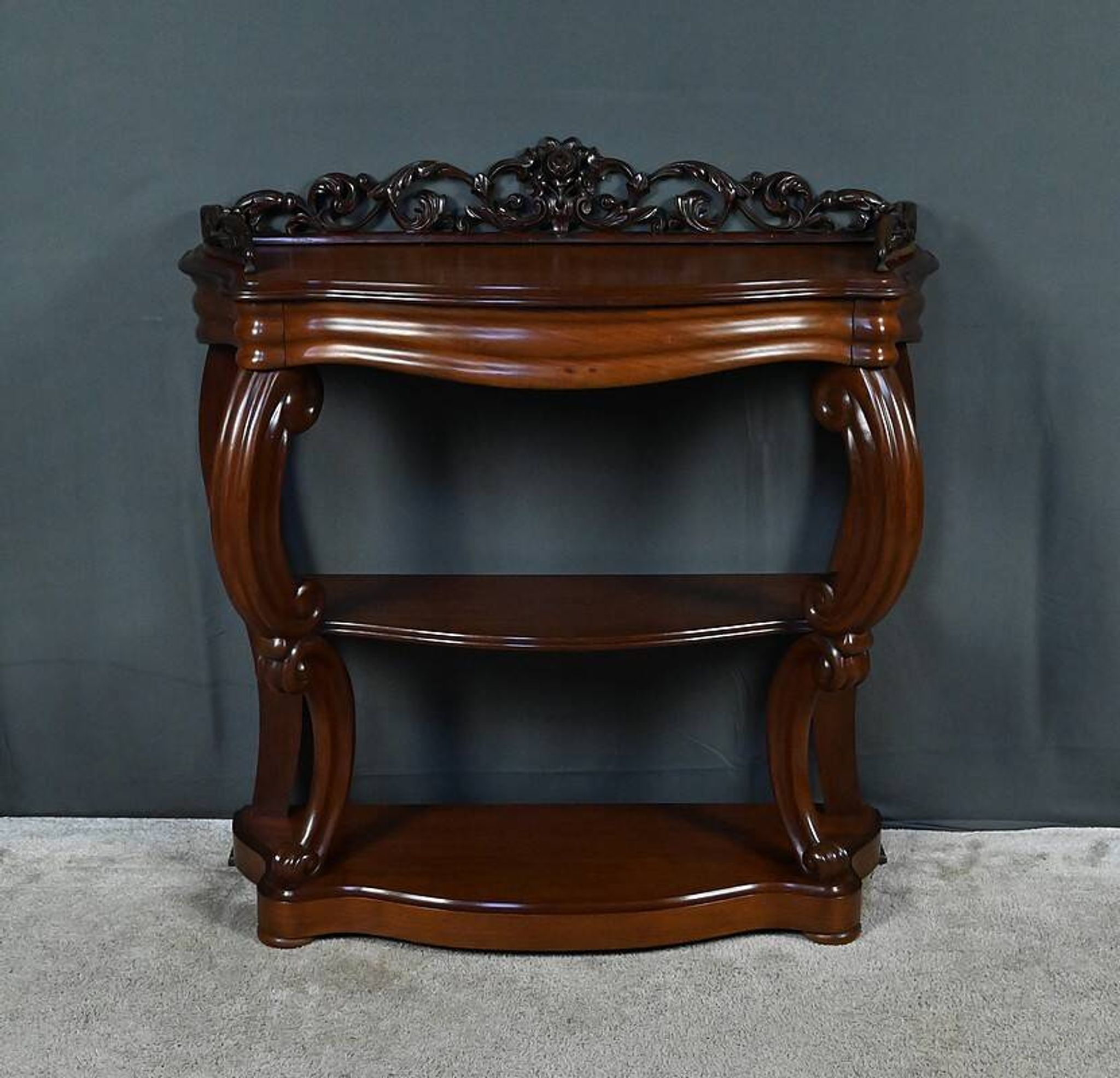 Mahogany console, Napoléon III period – 2nd half of the 19th century