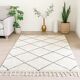 Carpet beni ourain cream with black diamonds wool