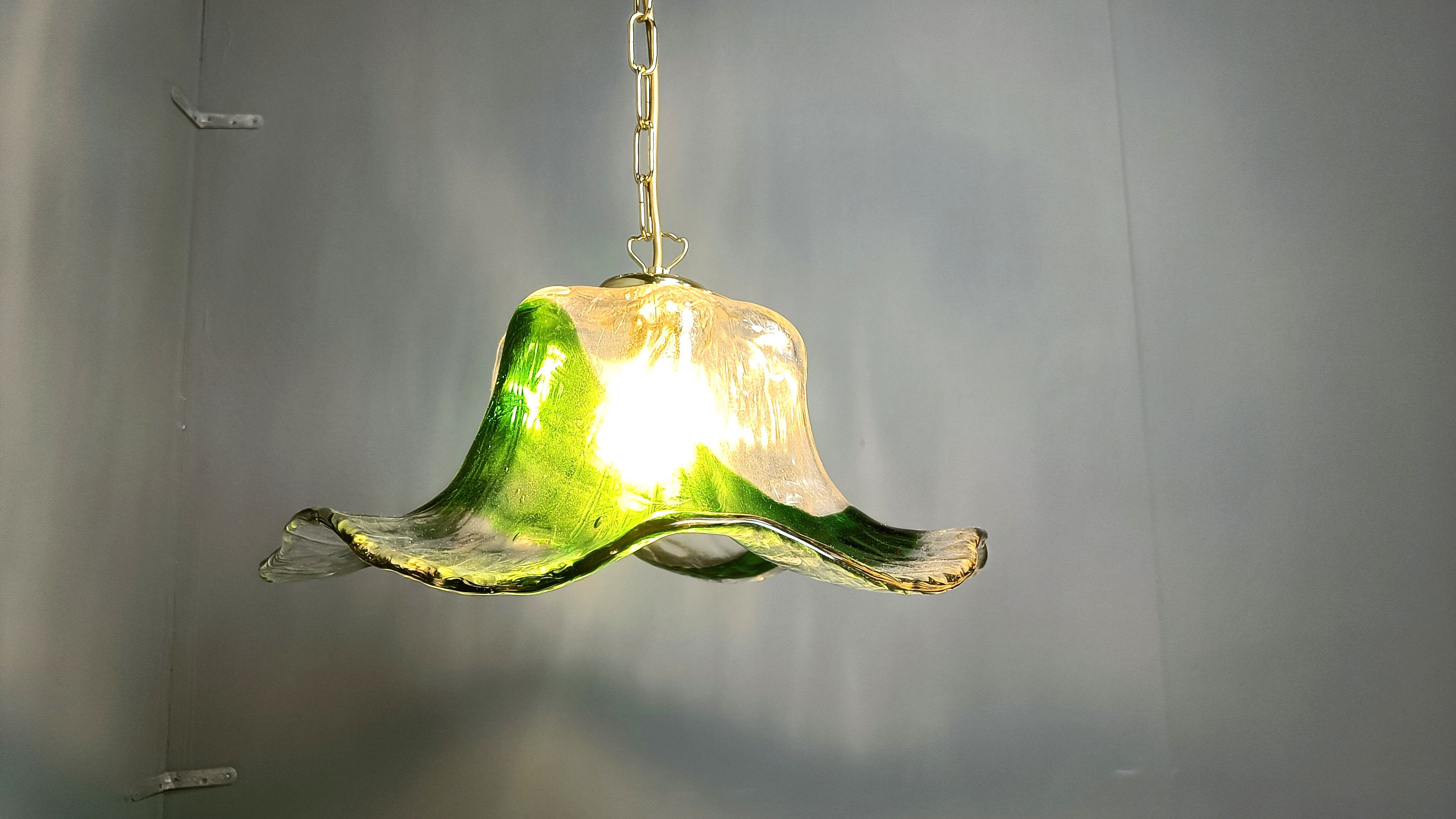 Vintage Murano glass pendant light, for Mazzega, 1960s