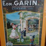 Affiche originale  "Ecremeuses  Grain Cambrai  1910