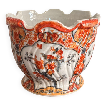 Antique Planter Cache Pot Satsuma Style Imari Japan 19th Century Meiji