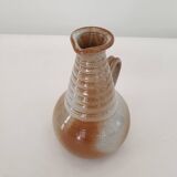 Single-flower vase in the shape of a pitcher in ceramic signed pictogram pottery