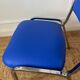 Metal and blue imitation leather chair 1970