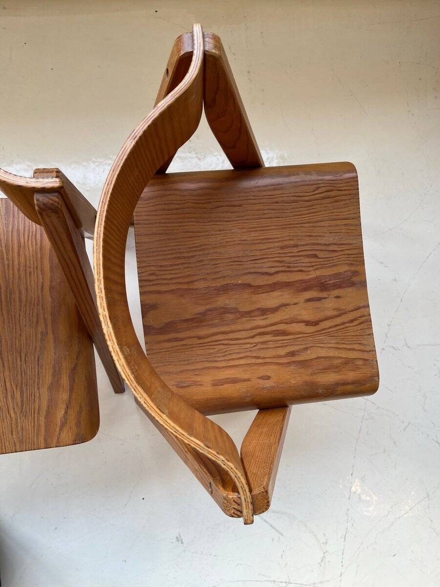 Chaises en bois par Martins Machado, années 1980, ensemble de 2