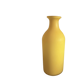 Vintage Hand-Blown Yellow Frosted Satin Glass Apothecary Vase - 1970s