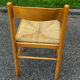 Paire de chaises en bois et paille – années 50-60