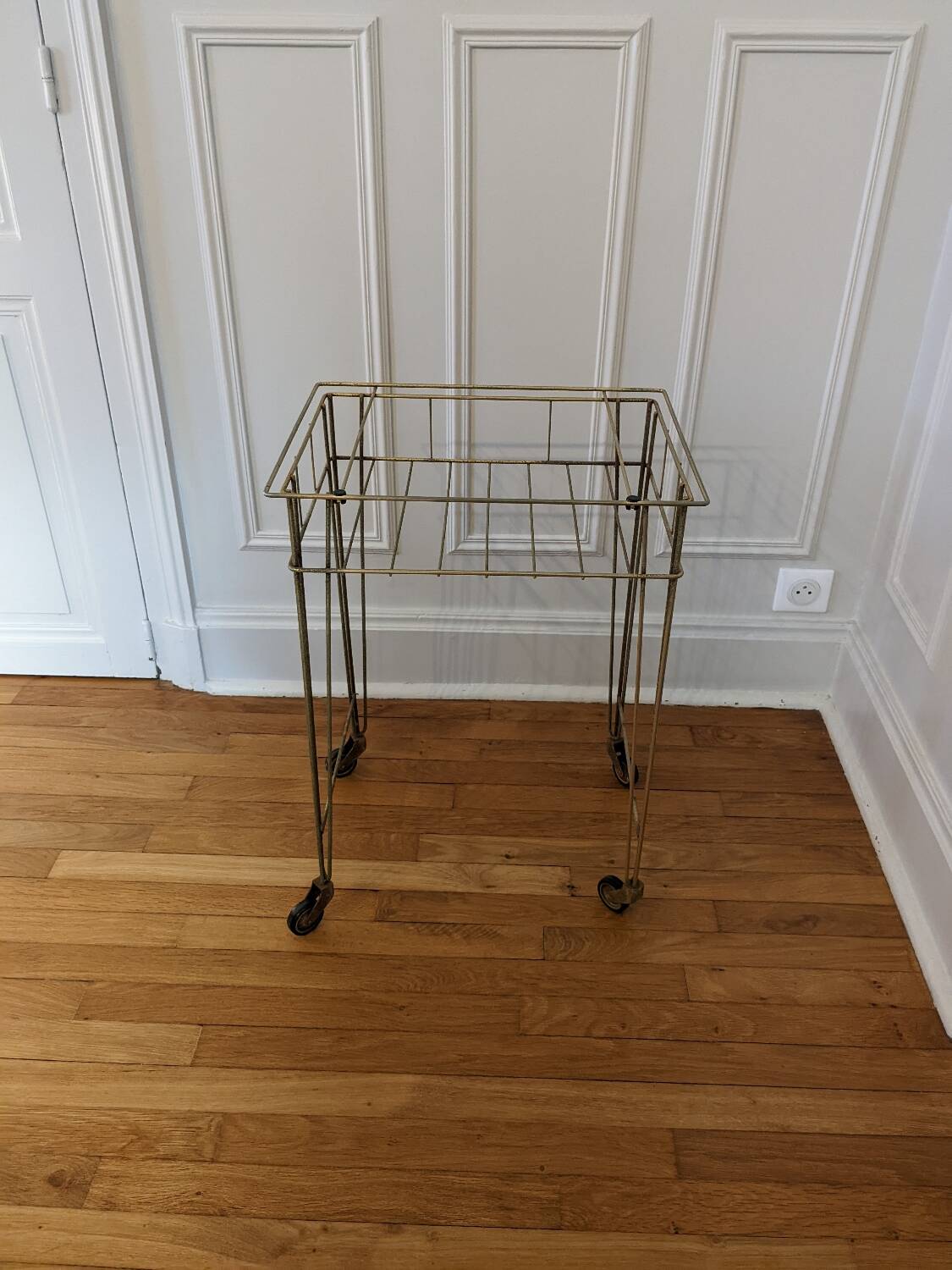 Metal serving trolley