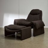 P60 Lounge Chair and Ottoman by Vittorio Introini, Saporiti, 1960s