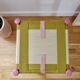 Wooden stool. Vintage stool. woven stool